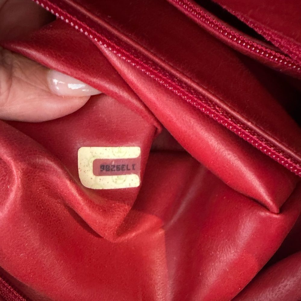 Chanel Red Quilted Chain Tote Bag with Gold Harware - Picture 5 of 16